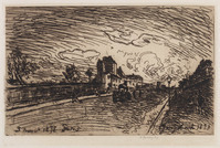 KG 09188
          <br/>
          Begrafenis vanuit het hospitaal Cochin in Parijs
          <br/>
          <em>Jongkind, Johan Barthold (1819-1891)</em>